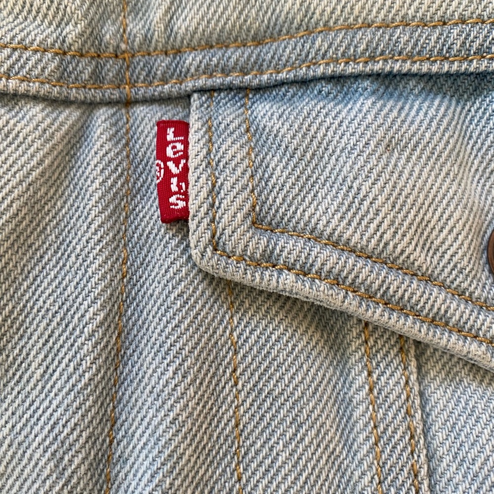 Levi's Sherpa lined denim Original Tricker Jacket Women’s Small - Picture 2 of 11